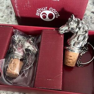 Arthur Court horse head bottle stopper, NIB
